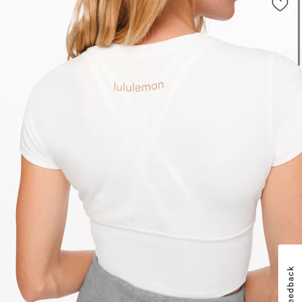 Lululemon New Ambitions cropped tee size 6